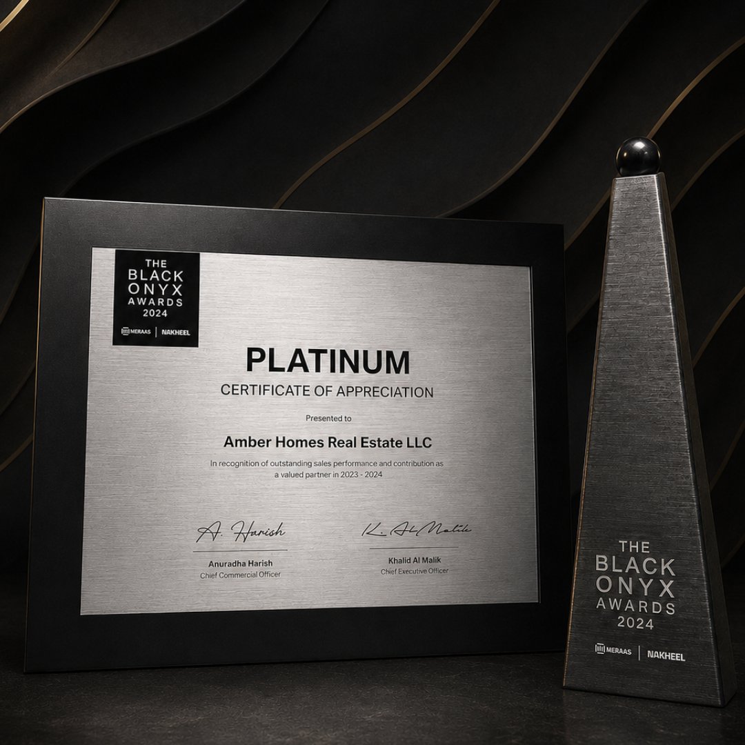 Saad Waqas — Top Platinum Sales Agency 2024 award, Amber Homes Real Estate, Meraas, Nakheel & Dubai Holding, The Black Onyx Awards Dubai