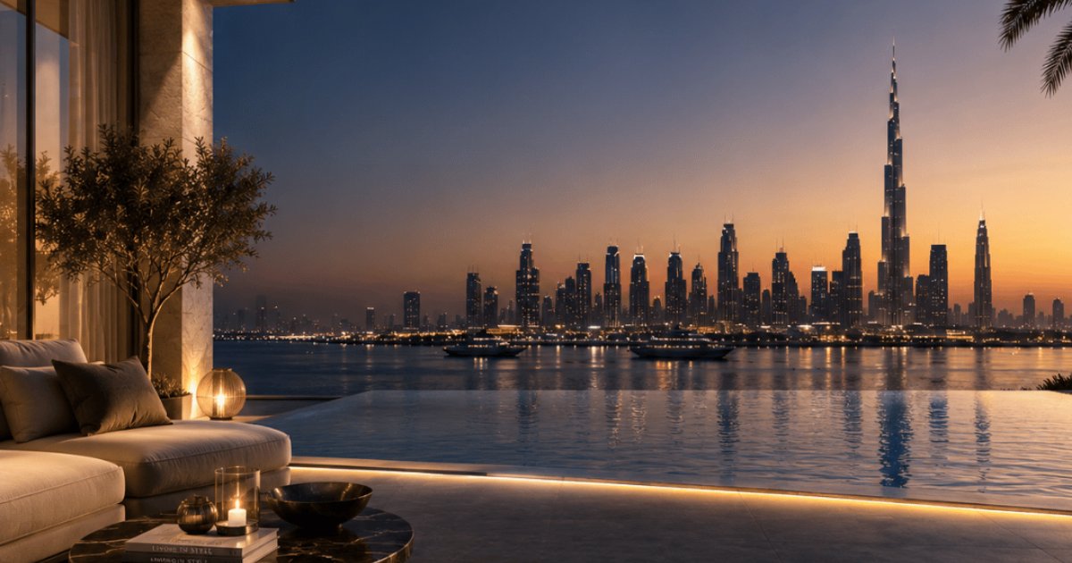 Dubai skyline at dusk