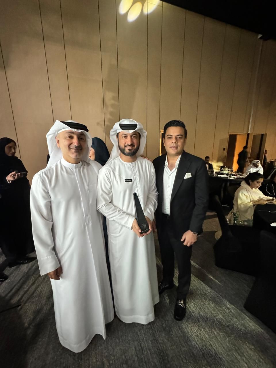 Saad Waqas with Dubai Holding management at the Black Onyx Awards ceremony in Dubai