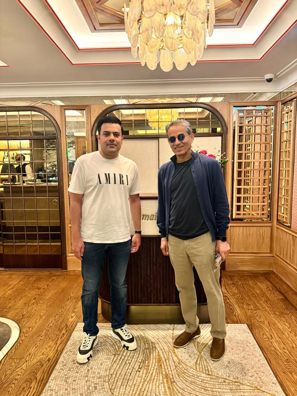 Saad Waqas with Mohamed Alabbar, Chairman of Emaar Properties, in Dubai